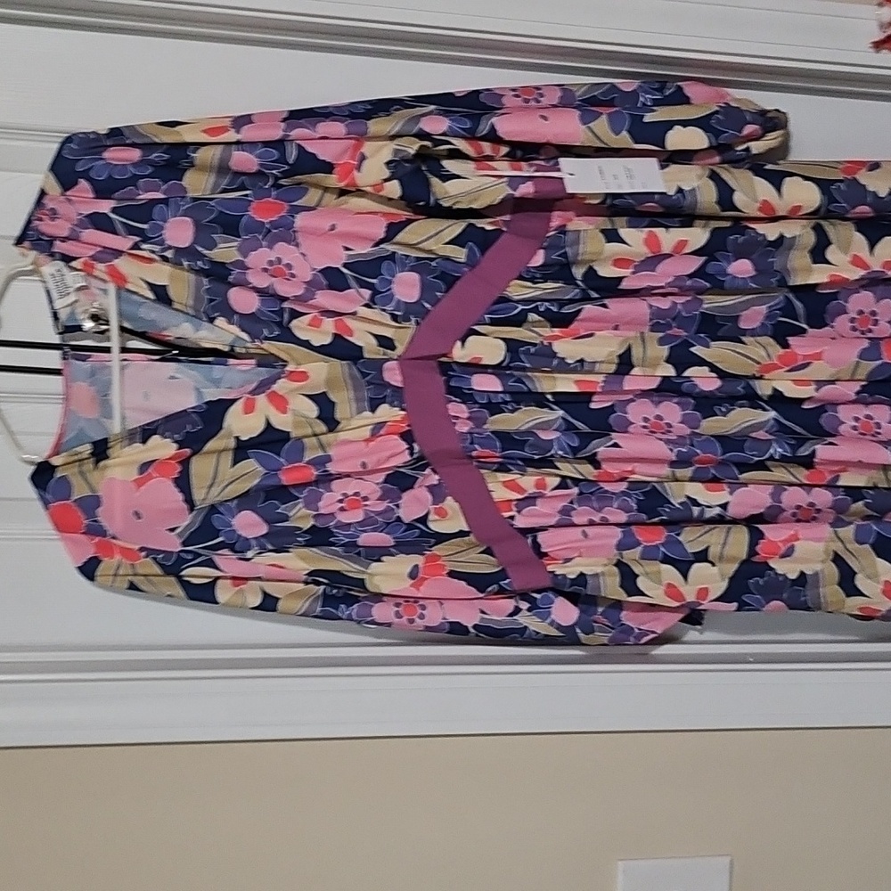 Floral V-Neck Long Sleeve Dress